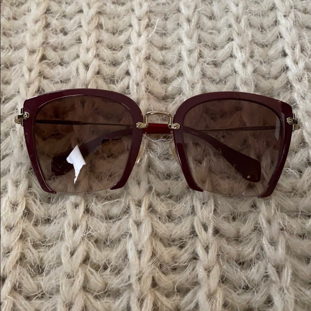 Miu Miu Sunglasses in Burgundy